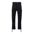 Cargohose ALPHA INDUSTRIES "Alpha Industries Men - Pants Squad Pant" Gr. 30, Normalgrößen, schwarz, Herren, Obermaterial: 98% Baumwolle, 2% Elastan, Futter: 100% Baumwolle, Hosen