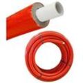 Iso - Mehrschichtverbundrohr 26 x 3 mm / rot - 20 mm Isolierstärke - Rolle 15 m - 100% GEG ** 1m/8,49 EUR