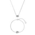 Pure Necklace & Bracelet Set Silver