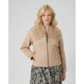 Jacke in Veloursleder-Optik