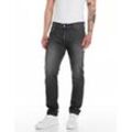 Slim-fit-Jeans REPLAY "Anbass" Gr. 30, Länge 34, grau (dunkelgrau 712), Herren, Denim/Jeans, Obermaterial: 99% Baumwolle, 1% Elasthan, Jeans