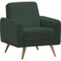 Sessel EXXPO - SOFA FASHION "Samso, Loungesessel", braun (pine), B:82cm H:87cm T:80cm, 100% PES, Sessel, Einzelsessel, elegant und bequem, aktueller Cord Bezug