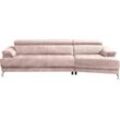 Ecksofa EGOITALIANO "Soul, extravagantes Designsofa, Megasofa, super bequem, tolle Details", grau (opal grau), B:246cm H:99cm T:140cm, Luxus-Micofaser Lederoptik (100% Polyester) ist ein neues technisches Gewebe mit einem visuellen und taktilen Aspekt, der dem Nubuk sehr nahe kommt, mit innovativen Eigenschaften. Seine außerordentliche Weichheit kommt von einem exklusiven Produktionsprozess, der U