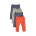 4 Baby-und-Kleinkinder-Leggings - Weiss/Gestreift - Kinder - Gr.: 98/104