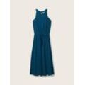 TOM TAILOR Damen Neckholder Maxikleid, blau, Uni, Gr. 36