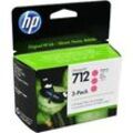 3 HP Tinten 3ED78A 712 magenta