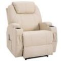 Massagesessel elektrisch Relaxsessel Fernsehsessel Liegefunktion Beige