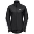 Fahrradjacke JACK WOLFSKIN "MOROBBIA 2.5L JKT W", Damen, Gr. L (42/44), schwarz, OBERSTOFF 100% POLYESTER FUTTER 100% POLYESTER, Jacken