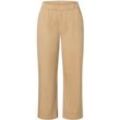 7/8-Hose MAC "STEFFI", Damen, Gr. 42, N-Gr, beige (desert), Web, Obermaterial: 76% Baumwolle, 21% Polyamid, 3% Elasthan, casual, figurumspielend 7/8-Länge, Hosen, Schlupfhose