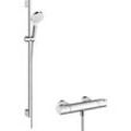 Hansgrohe Brausenkombi Crometta Vario/ Ecostat 1001 CL/Unica 900mm weiss/chrom, 27813400 27813400