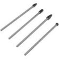 Hartmetallfräser lang,4 Stück Hartmetall-Rotationsfeilen Double Cut Burr 4pcs Hartmetall-Rotary-Dateien Set 6 mm Schaft Metallbearbeitungswerkzeug