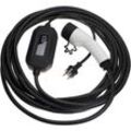 Ladekabel Typ 2 zu Typ f cee 7/7 kompatibel mit Renault Scenic, Twingo Elektroauto, 1-phasig, 16 a, 3,5 kW, 10 m - Vhbw