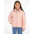 Steppjacke TOMMY HILFIGER "U ESSENTIAL LIGHT DOWN JACKET" Gr. 14 (164), rosa (soft rose) Jungen Jacken Kinder bis 16 Jahre mit Logostickerei