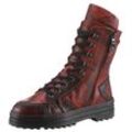 Winterboots KRISBUT Gr. 37, rot (rot, schwarz used) Damen Schuhe Plateaustiefel, Chunky Boots, Schnürstiefel mit Reißverschluss