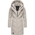 Steppmantel RAGWEAR "Natalka" Gr. 4XL (48), grau (hellgrau) Damen Mäntel stylischer, gesteppter Winterparka mit gefütterter Kapuze Bestseller