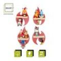 BOARTI Holz Feuerwehr Flammen Set Kinder Regal Toniebox Figuren Wandregal Tonies Musikbox