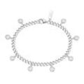 Armband GIORGIO MARTELLO MILANO "Panzerkette mit Zirkonia, Silber 925" Armbänder Gr. 19 cm, Silber 925 (Sterlingsilber), silberfarben (silber) Damen