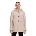 Wolljacke GIL BRET "Gil Bret Wolljacke mit Kapuze", Damen, Gr. 44, beige (pine camel), Obermaterial: 60% Wolle, 21% Polyamid, 15% Polyester, 4% diverse Faserarten. Besatz: 100% Polyamid. Futter: 100% Polyamid / Futter2: 100% Polyester. Füllung: 100% Polyester., sportlich, lässig geschnitten, Langarm, Jacken