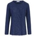 Rundhals-Pullover aus 100% Schurwolle Peter Hahn blau