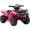 Mini Elektro-Quad Kinder Elektro atv Kinderfahrzeug Elektroquad für 18-36 Monate Kinder Metall PP-Kunststoff Rosa 70 x 42 x 45 cm - Homcom