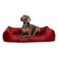 Tierlando MORITZ VIP Hundebett Hundesofa dunkelrot 90 cm, 22 cm, 75 cm