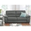 2-Sitzer CALIA ITALIA "Gaia, hochwertiges Ledersofa mit erstklassigem Sitzkomfort", grau, B:177cm H:92cm T:97cm, Leder SORRENTO - 100% Leder, Leder BULL - 100% Leder, Sofas, edles Design, in zwei hochwertigen Lederqualitäten