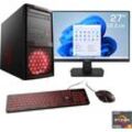 F (A bis G) CSL Gaming-PC-Komplettsystem "Sprint V28157" Computer-Komplettsysteme Gr. 16 GB RAM 1000 GB SSD, rot