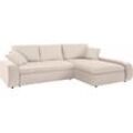 Ecksofa TRENDMANUFAKTUR "Indie II, tolle Detailverarbeitung, bequem und komfortabel im Sitz", beige, B:269cm H:86cm T:169cm, Struktur fein (100% Polyester), Luxus-Microfaser (100% Polyester), Struktur (100% Polyester), Sofas, XL und XXL, wahlweise mit Bettfunktion, L-Form