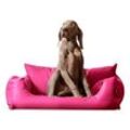 Tierlando NEMO Hundebett Hundesofa S M L Hundekorb Katzenbett 65 80 100cm pink 80 cm, 22 cm, 60 cm