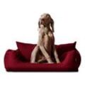 Tierlando NEMO Hundebett Hundesofa S M L Hundekorb Katzenbett 65 80 100cm dunkelrot 1 m, 25 cm, 80 cm