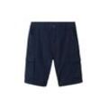 TOM TAILOR Herren Regular Cargoshorts, blau, Uni, Gr. S