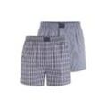 TOM TAILOR Herren Boxer-Shorts im Zweierpack, blau, Logo Print, Gr. S/4