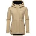 Softshelljacke RAGWEAR "Yba" Gr. L (40), beige (taupe), Damen, Softshell, Außenmaterial: 97% Polyester, 3% Elasthan, Innenmaterial: 100% Polyester, Jacken, sportliche Damen Outdoorjacke mit Kapuze