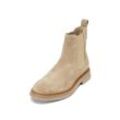 Chelseaboots MARC O'POLO "aus weichem Veloursleder" Gr. 37, braun (hellbraun) Damen Schuhe