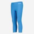 Blaue gerippte Leggings mit Logo