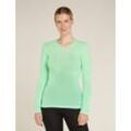 Icebreaker Merino 175 Everyday Thermo-Langarmshirt mit Rundhalsausschnitt - Frau - Glass - Größe XS