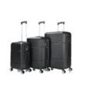 Reisekoffer ABS-02 Koffer 3-teilig Hartschale Trolley Set Kofferset Handgepäck Gepäck Reisetasche