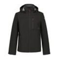 Softshelljacke ICEPEAK "ICEPEAK BAZINE" Gr. 46, schwarz (black) Herren Jacken mit dezenten Logoschriftzügen