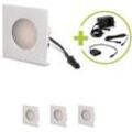 LED Mini Einbauspot eckig 1.2W 12V IP20 Ausschnitt Ø32mm - Lichtfarbe: Warmweiß ...