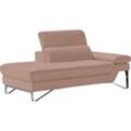 Ottomane EGOITALIANO "Princess, elegantes Designsofa mit erstklassigem Sitzkomfort", rosa (millenium rose), B:177cm H:95cm T:108cm, Leder u00bbBULLu00ab (echtes Rindsleder). Geschliffenes, pigmentiertes und behandeltes Rindsleder mit einer Dicke von 1, 3-1, 5 mm. Dieses Leder zeigt eine ziemlich weiche Hand mit einem halb undurchsichtigen Aussehen. Es handelt sich um ein geschütztes Leder. Eine le