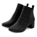 Stiefelette LASCANA Gr. 35, schwarz Damen Schuhe Stiefel, Boots mit kleinen Cut-Outs VEGAN