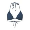 TOM TAILOR Damen Schlichtes Triangel Bikinitop, blau, Gr. 40