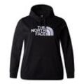 Kapuzensweatshirt THE NORTH FACE, Damen, Gr. 1X, schwarz (tnf schwarz), Sweatware, Obermaterial: 80% Baumwolle, 20% Polyester, unifarben, bestickt, sportlich, Langarm Rippbündchen, Sweatshirts