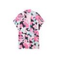 TOM TAILOR Damen T-Shirt mit V-Ausschnitt, rosa, Allover Print, Gr. M