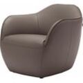 Sessel "CR.480 Designsessel, Loungesessel", beige (beigegrau 534, 26), B:79cm H:73cm T:82cm, Chenille COCO (72% Polyester 15% Baumwolle 13% Polyacryl), CREATION BY ROLF BENZ, Sessel, Einzelsessel Loungesessel, Wahlweise aus Leder oder Chenille