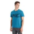 Icebreaker Merino Central Classic T-Shirt St Anton - Mann - Geo Blue - Größe XXL