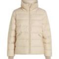 Steppjacke TOMMY HILFIGER Gr. L (40), beige (classic beige) Damen Jacken mit Logoprägung