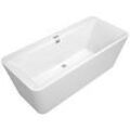 Villeroy und Boch Squaro Edge 12 Oval-Badewanne Q180SQE7PDBCV01 180x80cm, weiß, mittig, freistehend, Schürze Colour on Demand