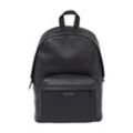 Cityrucksack CALVIN KLEIN "CK MUST ROUND BP", schwarz (ck schwarz pebble), Rucksäcke