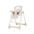 Chipolino Kinderhochstuhl 2 in 1 Milk Shake, verstellbar, Babyschaukel, Räder beige